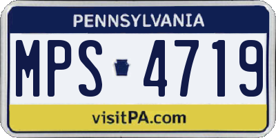 PA license plate MPS4719