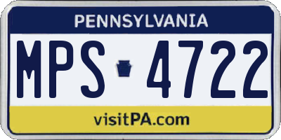 PA license plate MPS4722