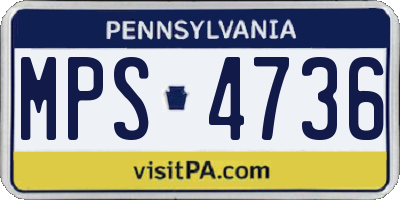 PA license plate MPS4736
