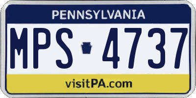 PA license plate MPS4737
