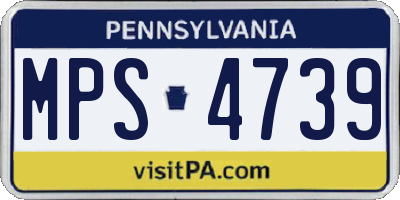 PA license plate MPS4739