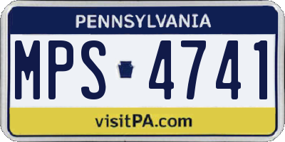 PA license plate MPS4741