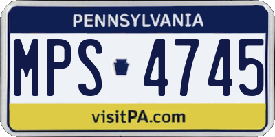 PA license plate MPS4745