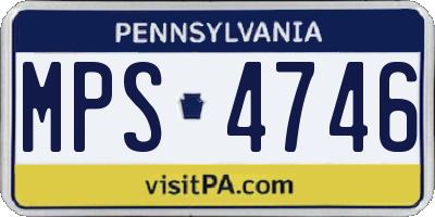 PA license plate MPS4746
