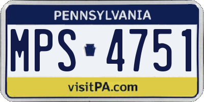 PA license plate MPS4751