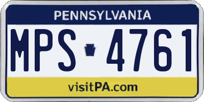 PA license plate MPS4761
