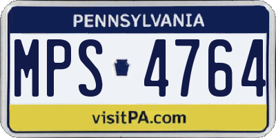 PA license plate MPS4764
