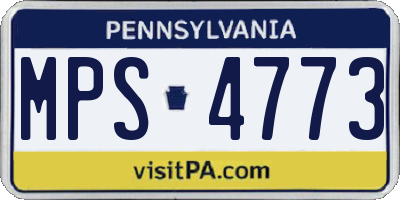 PA license plate MPS4773