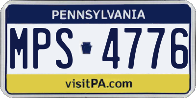 PA license plate MPS4776