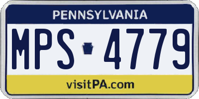 PA license plate MPS4779