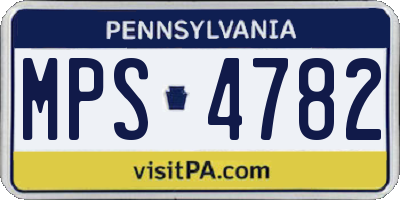 PA license plate MPS4782