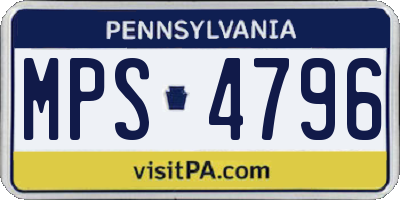 PA license plate MPS4796