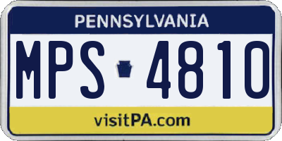 PA license plate MPS4810