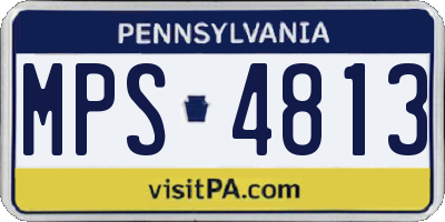PA license plate MPS4813