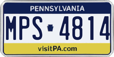PA license plate MPS4814