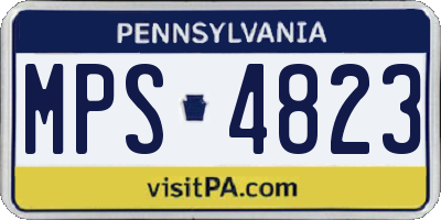 PA license plate MPS4823