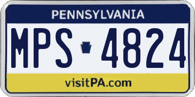 PA license plate MPS4824