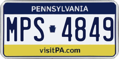 PA license plate MPS4849