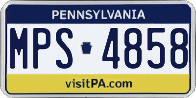 PA license plate MPS4858