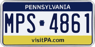 PA license plate MPS4861