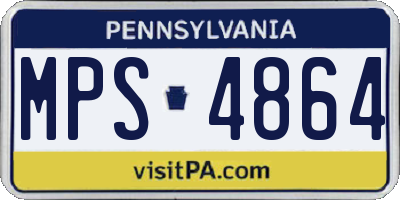 PA license plate MPS4864