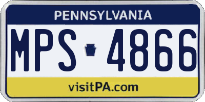 PA license plate MPS4866