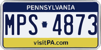PA license plate MPS4873