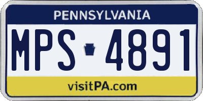 PA license plate MPS4891