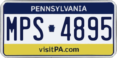 PA license plate MPS4895