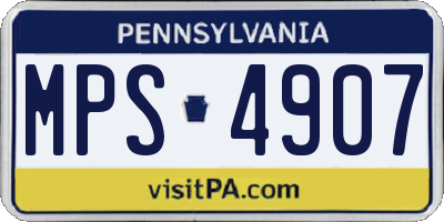PA license plate MPS4907