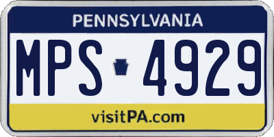 PA license plate MPS4929