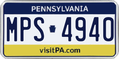 PA license plate MPS4940