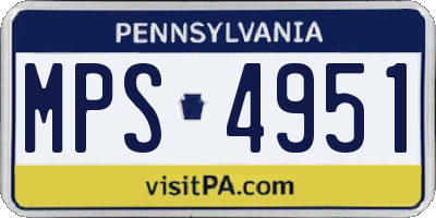 PA license plate MPS4951