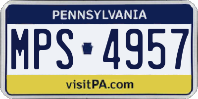 PA license plate MPS4957