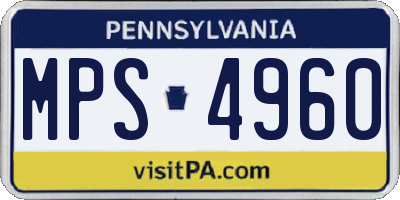 PA license plate MPS4960