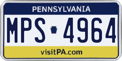 PA license plate MPS4964