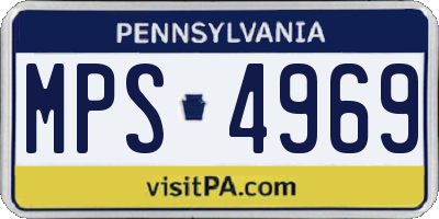 PA license plate MPS4969