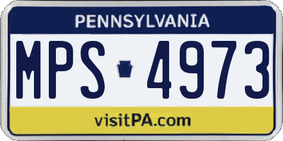 PA license plate MPS4973