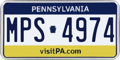 PA license plate MPS4974