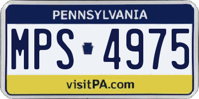 PA license plate MPS4975