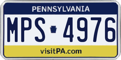 PA license plate MPS4976