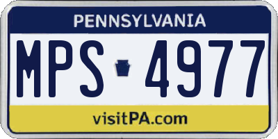 PA license plate MPS4977