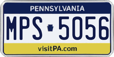 PA license plate MPS5056