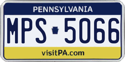 PA license plate MPS5066
