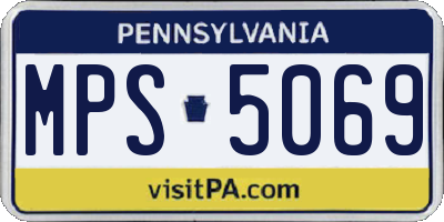 PA license plate MPS5069