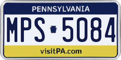 PA license plate MPS5084