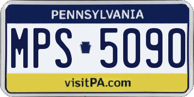 PA license plate MPS5090