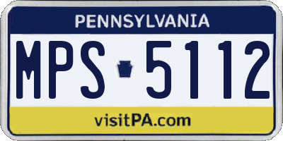 PA license plate MPS5112