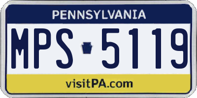 PA license plate MPS5119