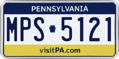 PA license plate MPS5121